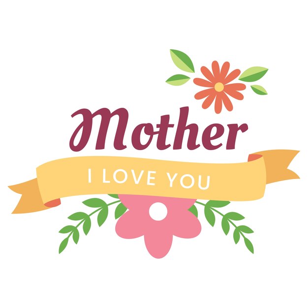 Desenho de letras para o Dia da Mãe