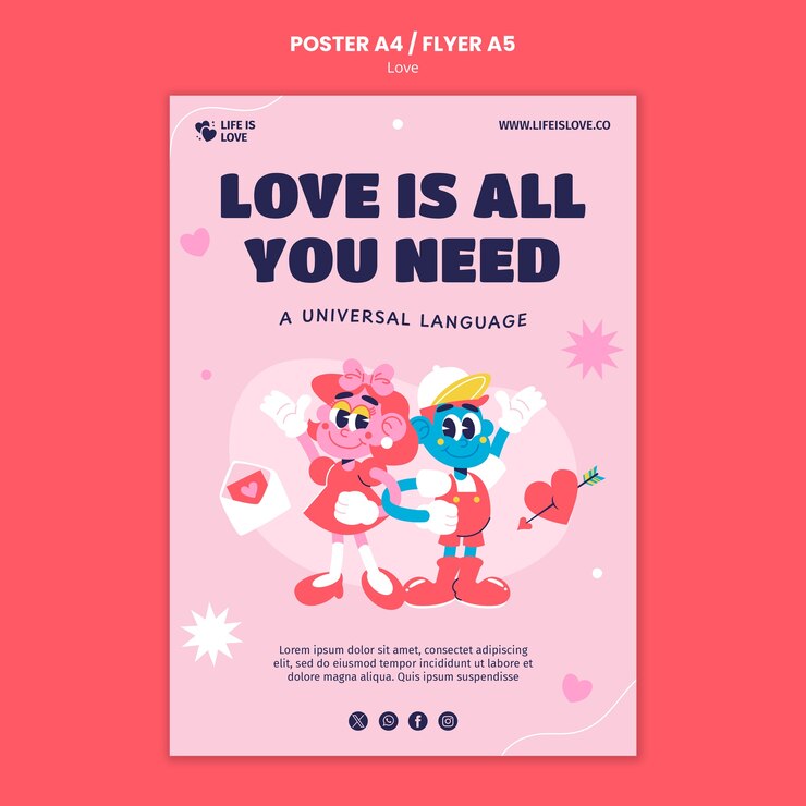 PSD grátis desenho de modelo de amor