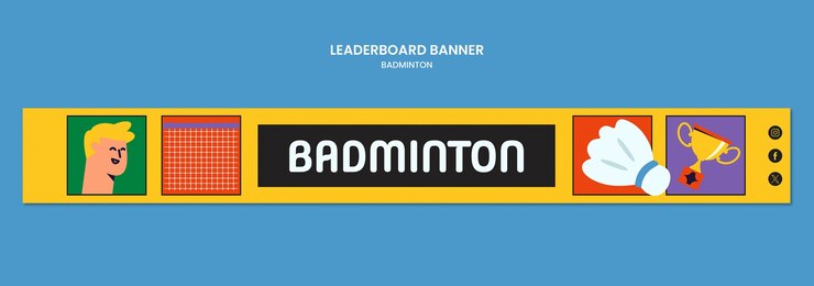 PSD grátis desenho de modelo de badminton
