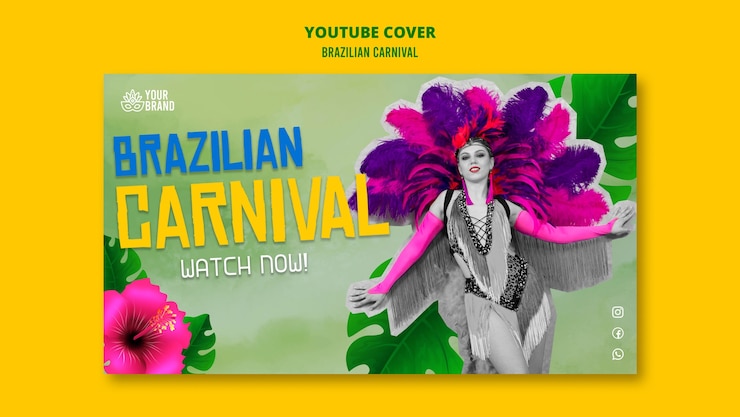 PSD grátis desenho de modelo de carnaval brasileiro