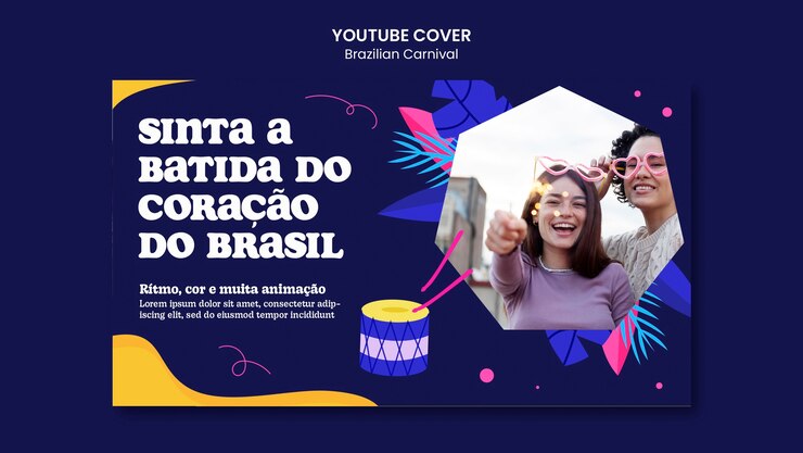 PSD grátis desenho de modelo de carnaval brasileiro