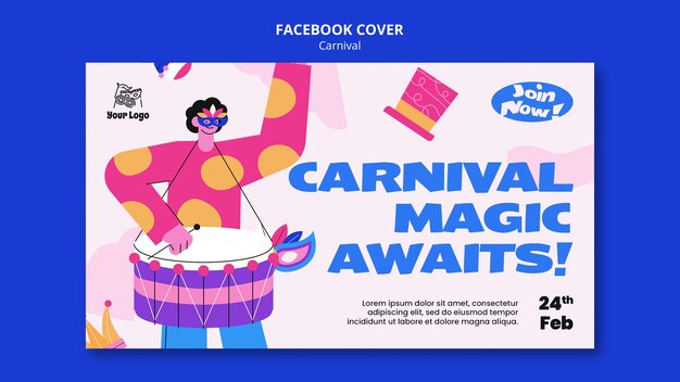 Desenho de modelo de carnaval