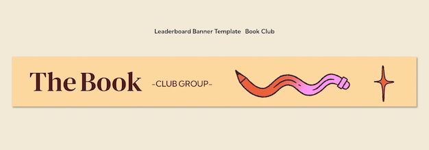 Desenho de modelo de clube de livros