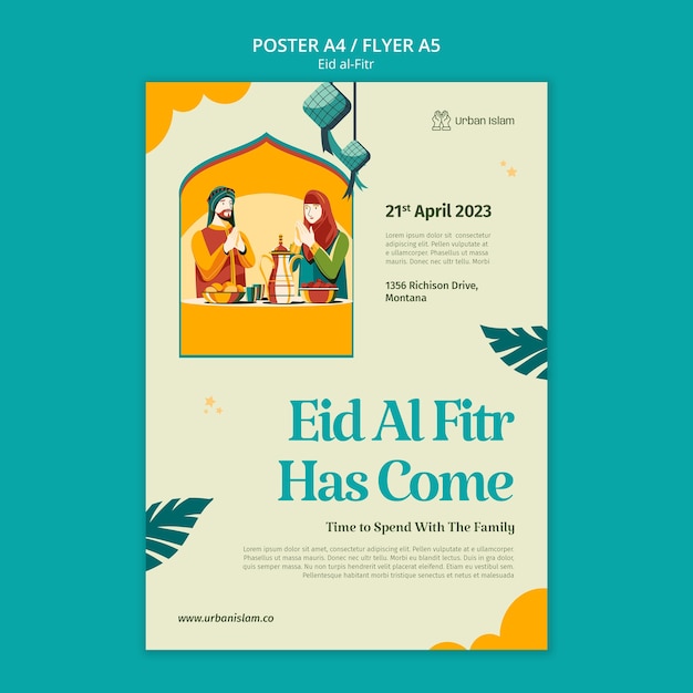 Desenho de modelo de Eid al fitr