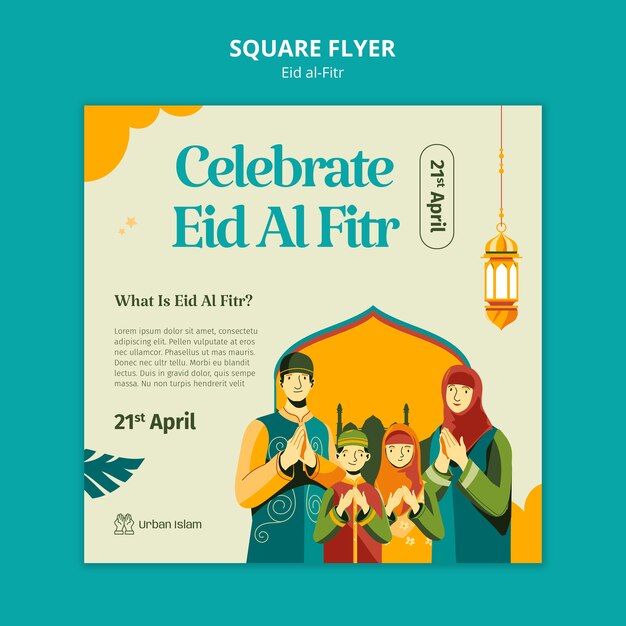 Desenho de modelo de Eid al fitr