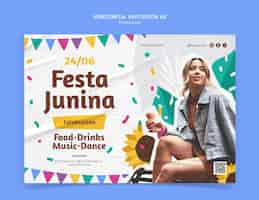 PSD grátis desenho de modelo de festa junina