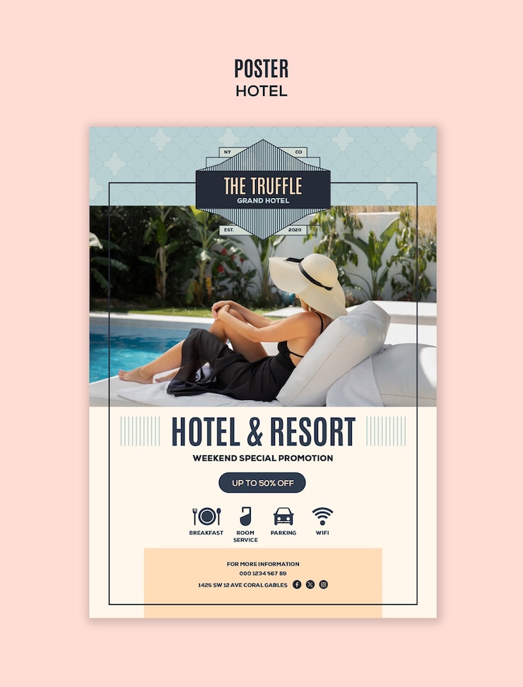 PSD grátis desenho de modelo de hotel