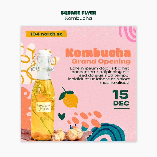 Desenho de modelo de kombucha