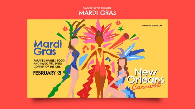 Desenho de modelo de Mardi Gras