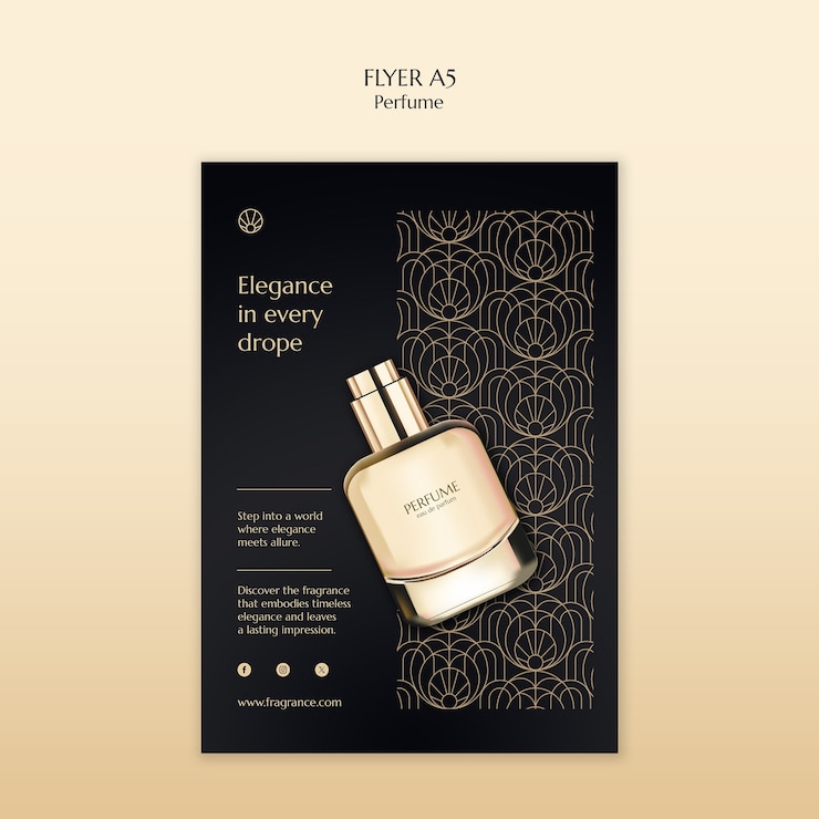 PSD grátis desenho de modelo de perfume