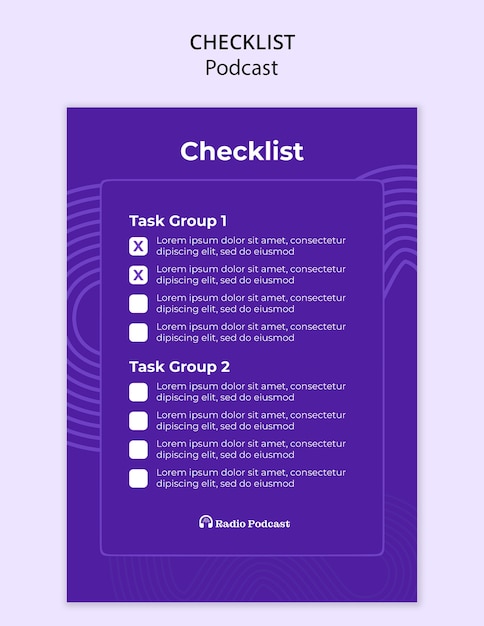 PSD grátis desenho de modelo de podcast