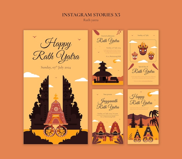 Desenho de modelo de Rath yatra