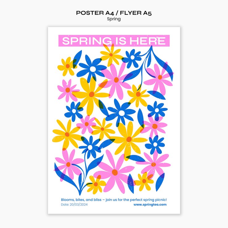 PSD grátis desenho de modelo de venda de primavera