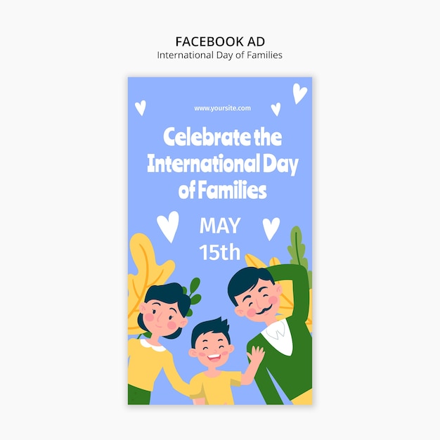 Desenho de modelo do Dia Internacional das Famílias