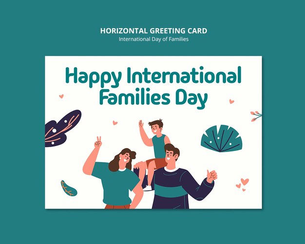Desenho de modelo do Dia Internacional das Famílias