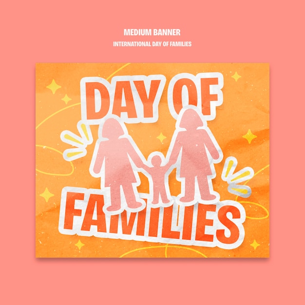 Desenho de modelo do Dia Internacional das Famílias