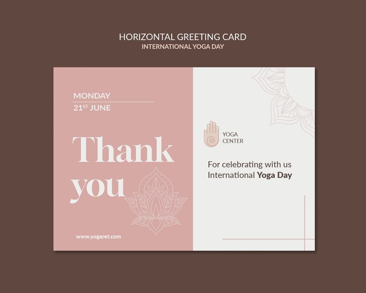 PSD grátis desenho de modelo do dia internacional do yoga