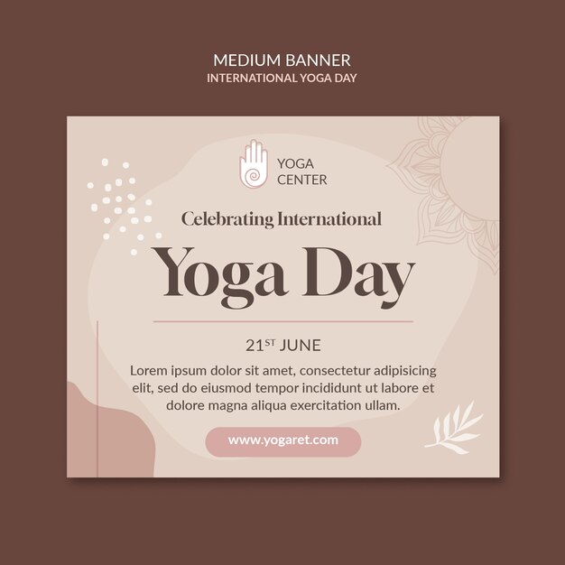 Desenho de modelo do Dia Internacional do Yoga