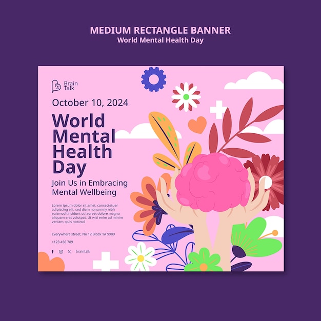 Desenho do modelo do Dia Mundial da Saúde Mental
