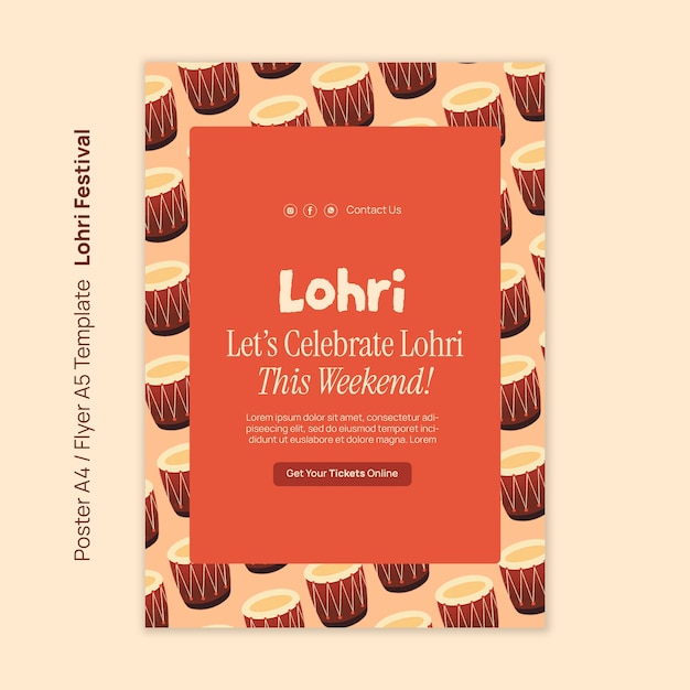 PSD grátis desenho do modelo lohri