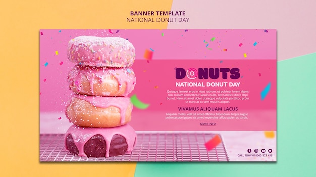 Design de bandeira nacional dia rosquinha
