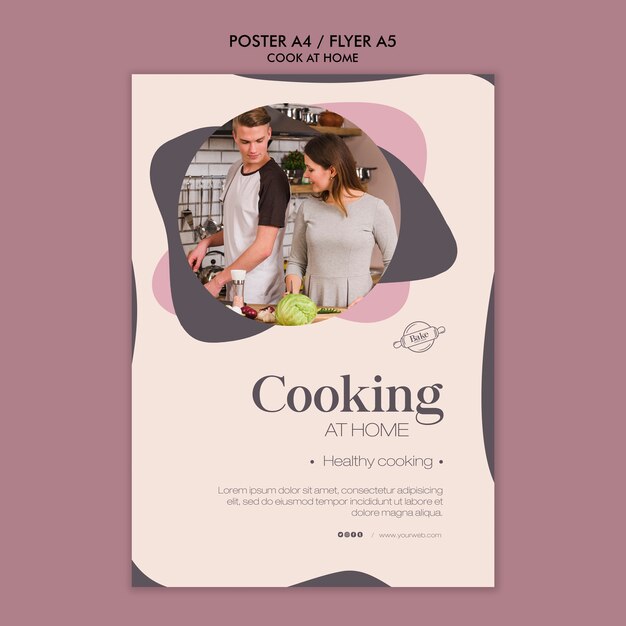 Design de cartaz de cozinha em casa