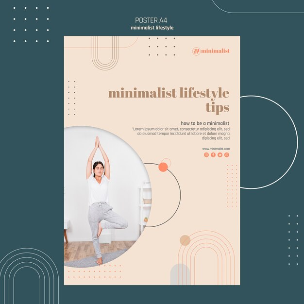 Design de cartaz do conceito de estilo de vida