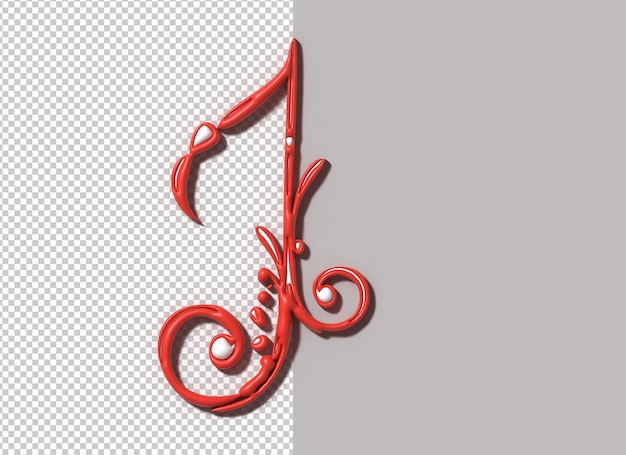 Design de ilustração tipográfica 3d de letras de música