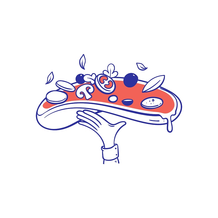 PSD grátis design de logotipo de pizzaria vintage