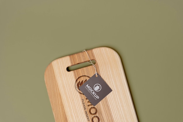 Design de maquete de tábua de madeira