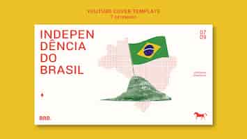 PSD grátis design de miniatura do youtube do dia da independência do brasil