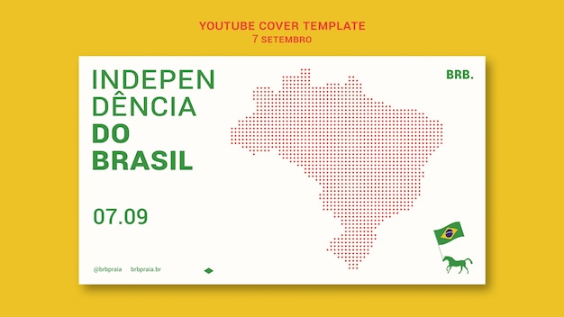 PSD grátis design de miniatura do youtube do dia da independência do brasil