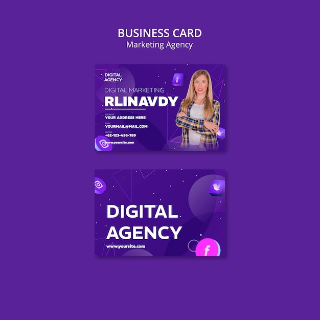 Design de modelo de agência de marketing