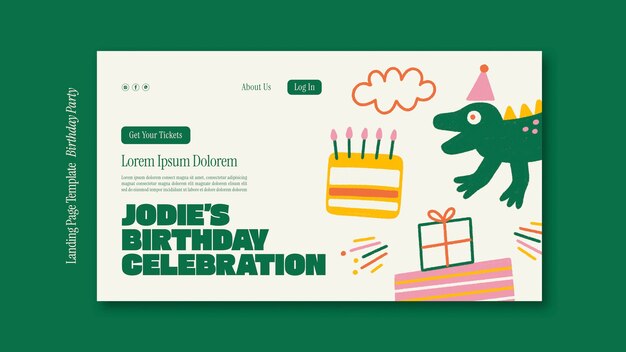 Design de modelo de aniversário