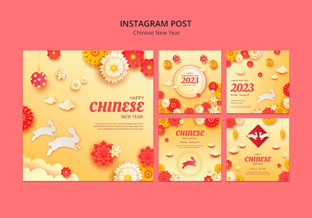design de modelo de ano novo chinês
