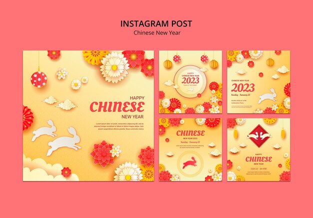 design de modelo de ano novo chinês