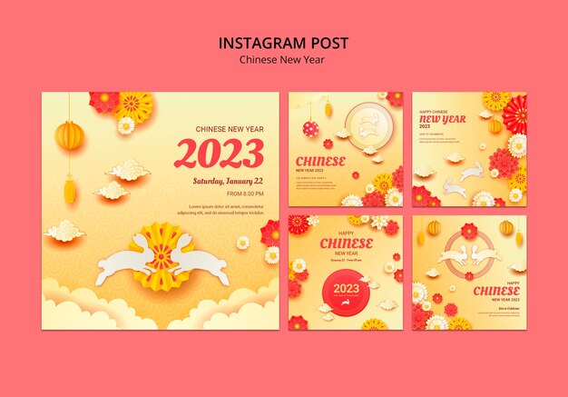 design de modelo de ano novo chinês
