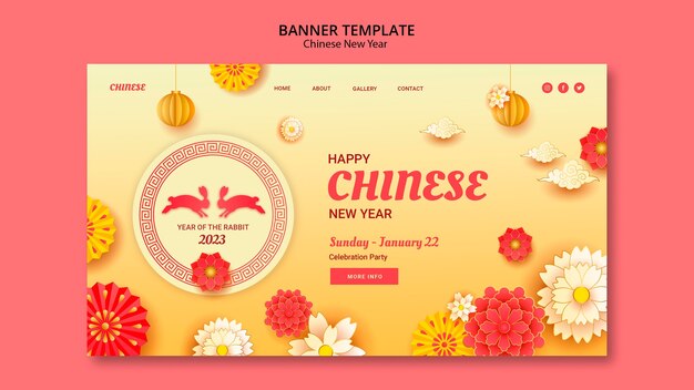 design de modelo de ano novo chinês