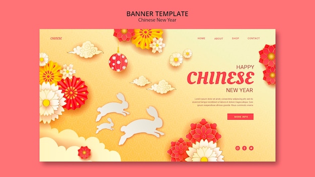design de modelo de ano novo chinês