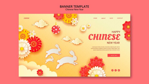 design de modelo de ano novo chinês