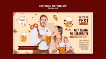 PSD grátis design de modelo de anúncio do facebook oktoberfest