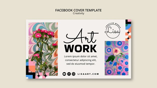 Design de modelo de anúncio do influenciador no facebook