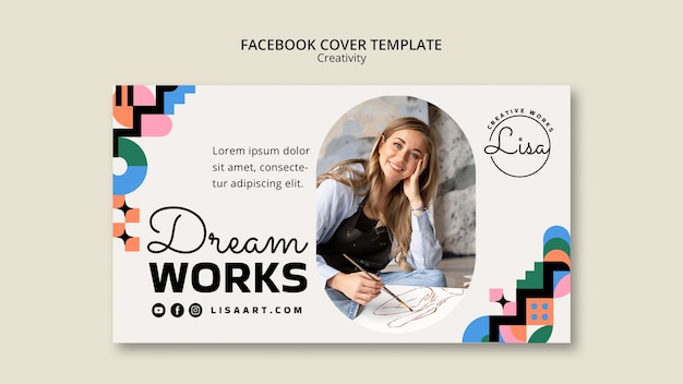 Design de modelo de anúncio do influenciador no facebook