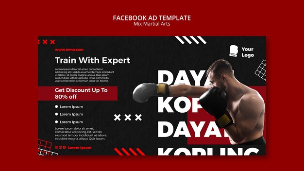 Design de modelo de artes marciais mistas