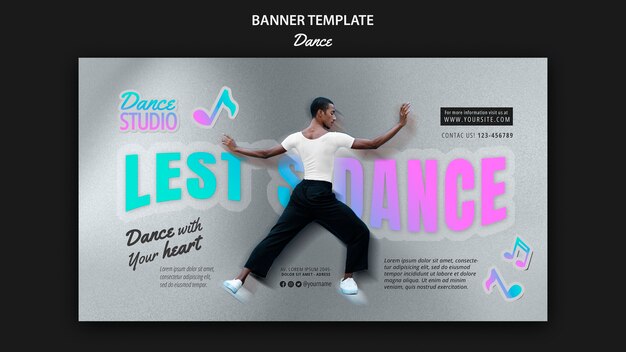 PSD grátis design de modelo de banner de dança