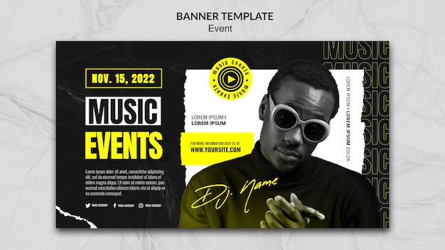 Design de modelo de banner de evento