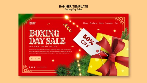 Design de modelo de Boxing Day