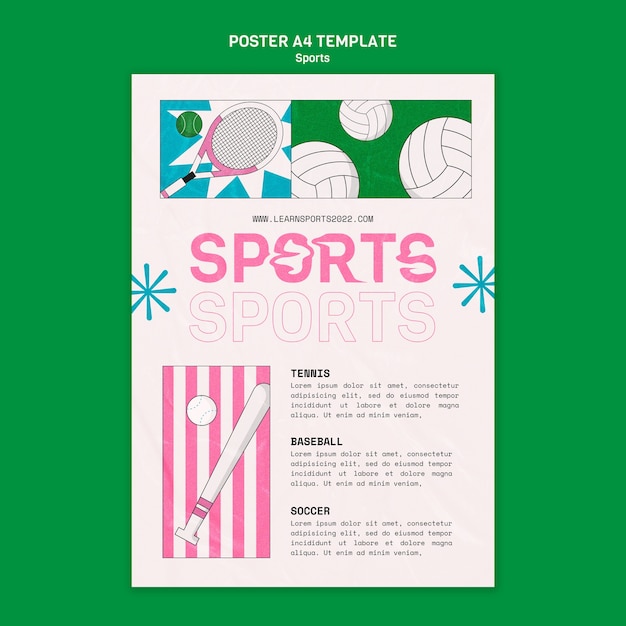 PSD grátis design de modelo de cartaz de esporte