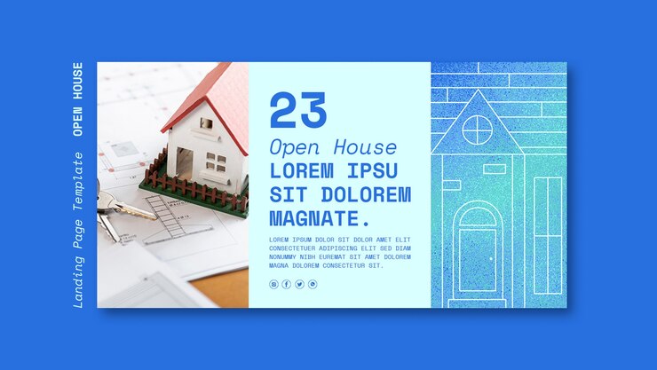 PSD grátis design de modelo de casa aberta