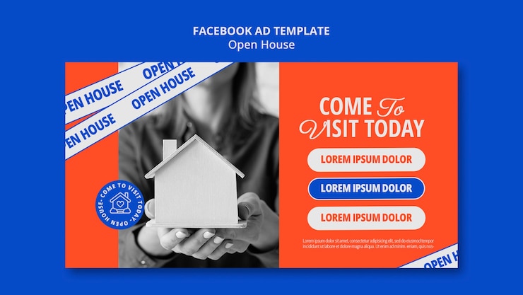PSD grátis design de modelo de casa aberta